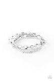 Fashionably Faceted - Silver Bracelet Paparazzi