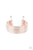 Now Watch Me Stack - Rose Gold Bracelet Paparazzi