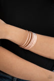 Now Watch Me Stack - Rose Gold Bracelet Paparazzi