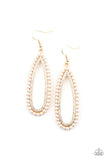 Glamorously Glowing - Gold Earrings Paparazzi