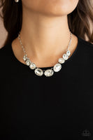 Gorgeously Glacial - White Necklace Paparazzi