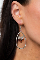 Shimmer Advisory - Brown Earrings Paparazzi