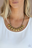 Extra Enticing - Brass Necklace Paparazzi