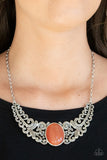 Celestial Eden - Orange Necklace Paparazzi