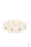 Flirt Alert - Gold Pearl Bracelet Paparazzi