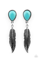 Totally Tran-QUILL - Blue Earrings Paparazzi