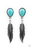 Totally Tran-QUILL - Blue Earrings Paparazzi