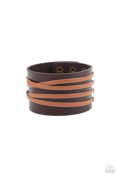 Pirate Plunder - Brown Wrap Bracelet Paparazzi