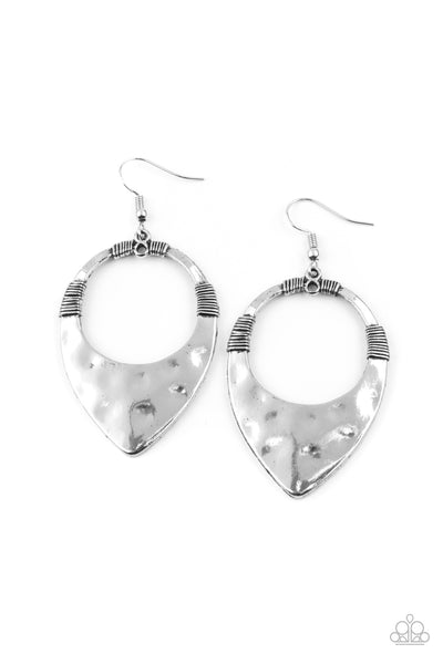 Instinctively Industrial - Silver Earrings Paparazzi