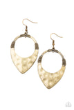 Instinctively Industrial - Brass Earrings Paparazzi