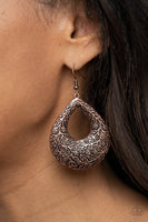 Flirtatiously Flourishing - Copper Earrings Paparazzi