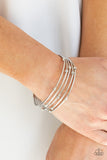 Face The METALLIC Music - Silver Bracelet Paparazzi