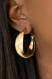 Curves In All The Right Places - Gold Earrings Paparazzi