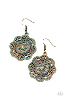 Western Mandalas - Brass Earrings Paparazzi