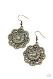 Western Mandalas - Brass Earrings Paparazzi