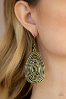 Rural Ripples - Brass Earrings Paparazzi