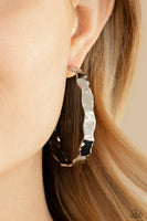 Exhilarated Edge - Silver Earrings Paparazzi