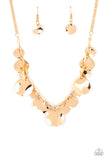 GLISTEN Closely - Gold Necklace Paparazzi