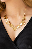 GLISTEN Closely - Gold Necklace Paparazzi