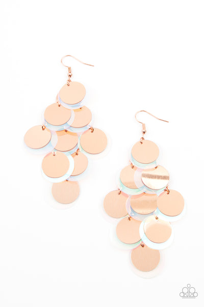 Sequin Seeker - Copper Earrings Paparazzi