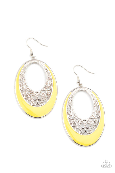 Orchard Bliss - Yellow Earrings Paparazzi