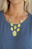 Opulently Oracle - Yellow Necklace Paparazzi