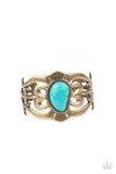 The MESAS are Calling - Brass & Turquoise Bracelet Paparazzi