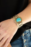 The MESAS are Calling - Brass & Turquoise Bracelet Paparazzi