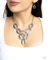 OVAL The Limit - Silver Necklace Paparazzi