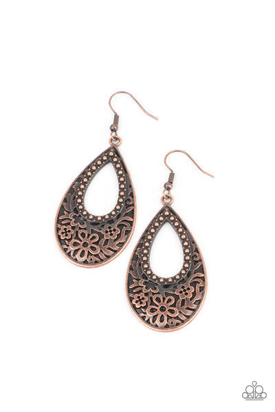 Organically Opulent - Copper Earrings Paparazzi