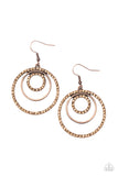 Bodaciously Bubbly - Copper Earrings Paparazzi