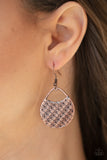 Im Sensing a Pattern Here - Copper Earrings Paparazzi