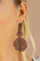 Metro Metalhead - Copper Earrings Paparazzi