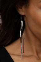 Dainty Dynamism - Black Earrings Paparazzi - Incoming