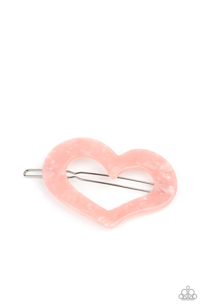 HEART Not to Love - Pink Hair Clip Paparazzi