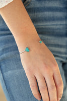 Romantically Rustic - Blue Turquoise Heart Bracelet Paparazzi