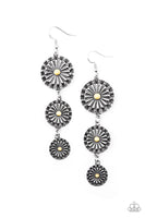 Festively Floral - Yellow Earrings Paparazzi