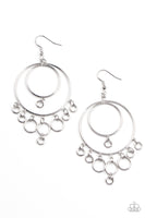 Roundabout Radiance - Silver Earrings Paparazzi