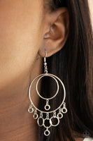 Roundabout Radiance - Silver Earrings Paparazzi