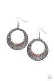 Adobe Dusk - Orange Earrings Paparazzi