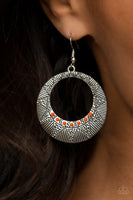 Adobe Dusk - Orange Earrings Paparazzi