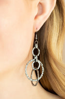 Industrial Artifact - Black Earrings Paparazzi