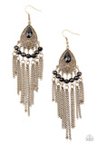 Floating on HEIR - Brass Earrings Paparazzi