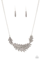 Queen of the QUILL - Silver Necklace Paparazzi