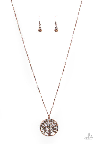 Save The MONEY Trees - Copper Necklace Paparazzi