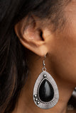 Western Fantasy - Black Earrings Paparazzi