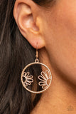 Demurely Daisy - Rose Gold Earrings Paparazzi