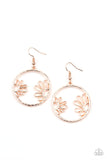 Demurely Daisy - Rose Gold Earrings Paparazzi