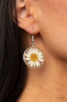 Forever Florals - White Earrings Paparazzi