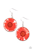 Forever Florals - Red Earrings Paparazzi